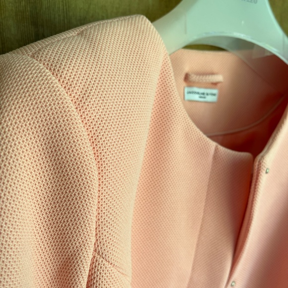 Jacqueline de Yong Lined Coatigan Long Collarless Jacket Apricot Pink Size M - Picture 6 of 15